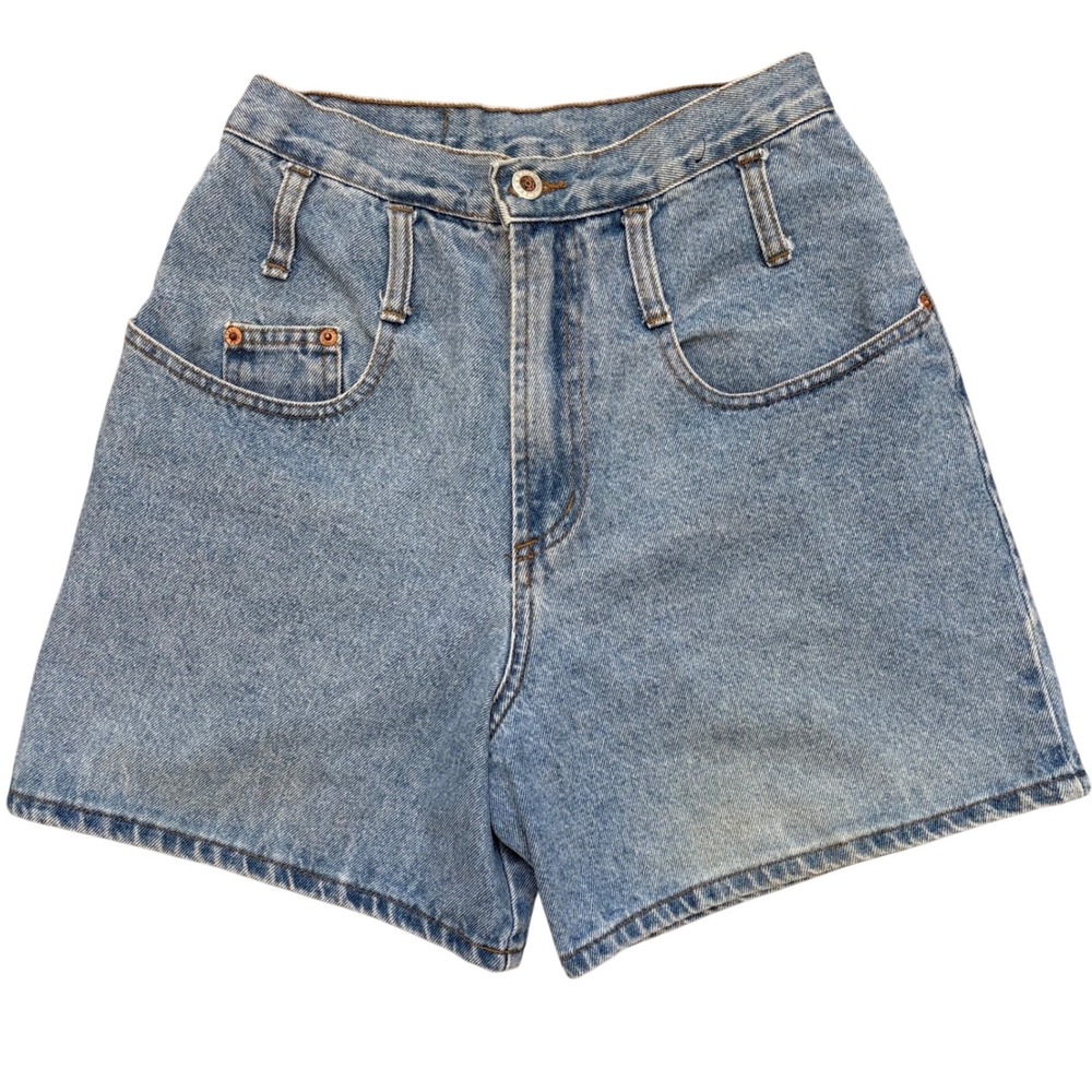 Vintage Steel Jeans Shorts Womens 7/8 USA High Rise Mom Denim Y2K 90s Light Wash